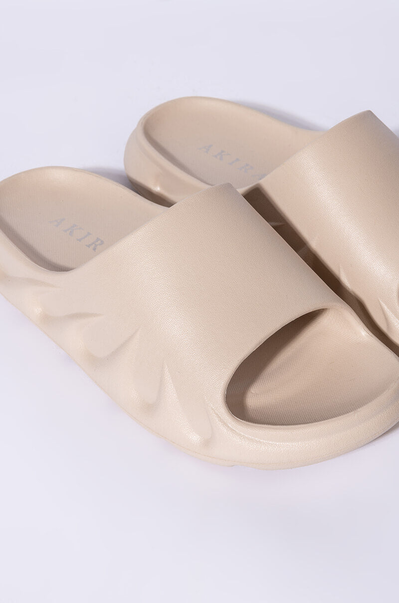 ONLY IN MY DREAMS FLAT SANDAL IN TAUPE
