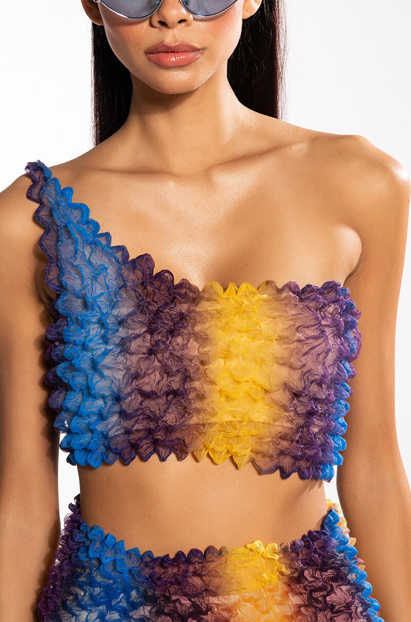 PALOMA TEXTURED ONE SHOULDER TOP