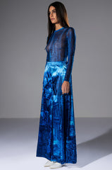 PARADISE LONG SLEEVE ABSTRACT BODY SUIT