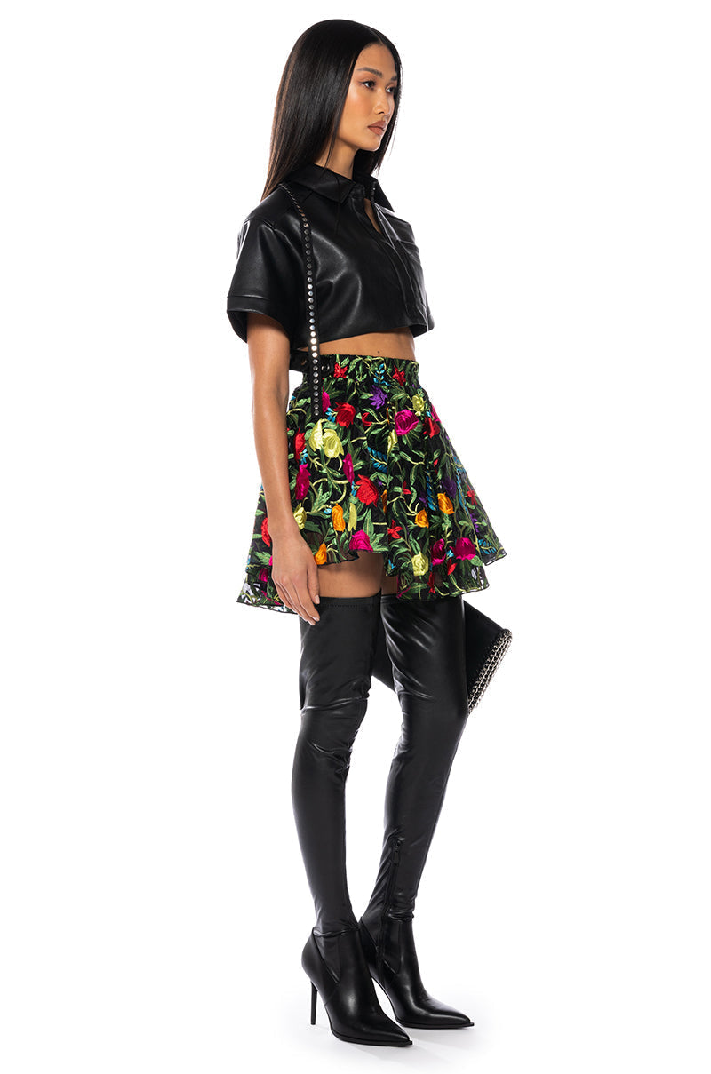 PICKED FOR YOU FLORAL MINI SKORT