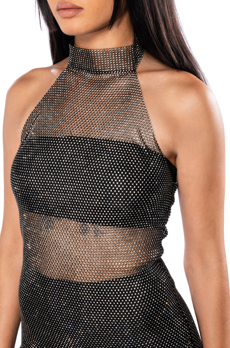 PIPER RHINESTONE MINI DRESS