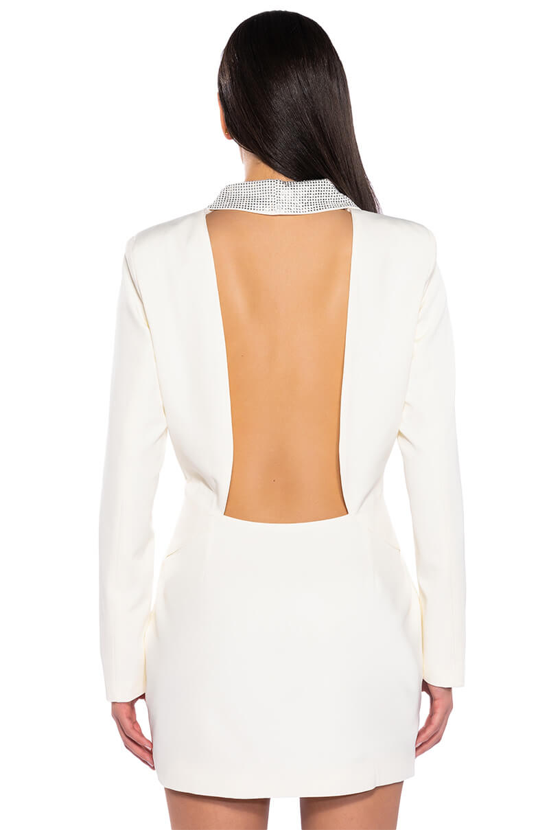 PRETTIEST PROBLEM DEEP V BLAZER MINI DRESS