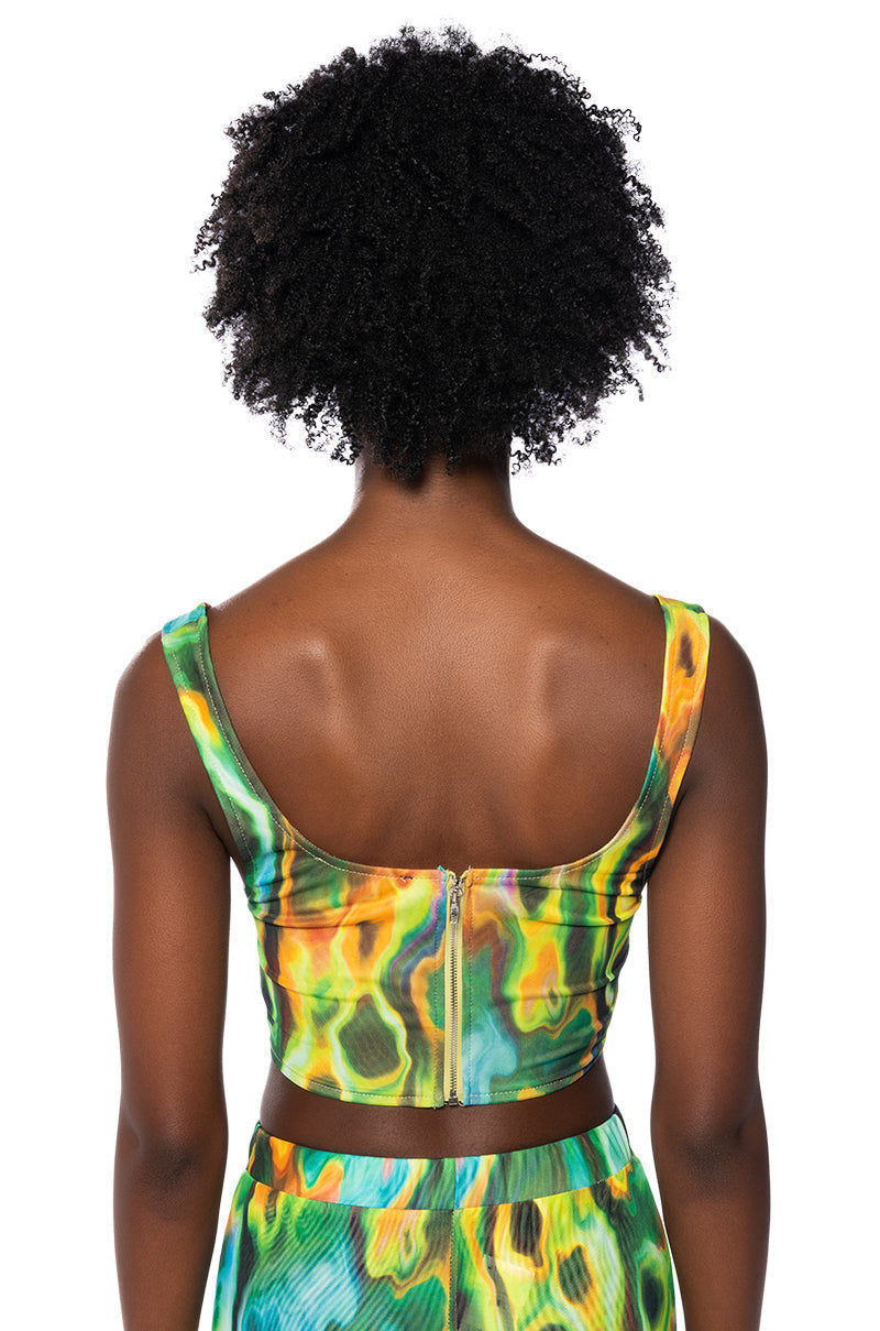 RAYLIN MESH CORSET TOP