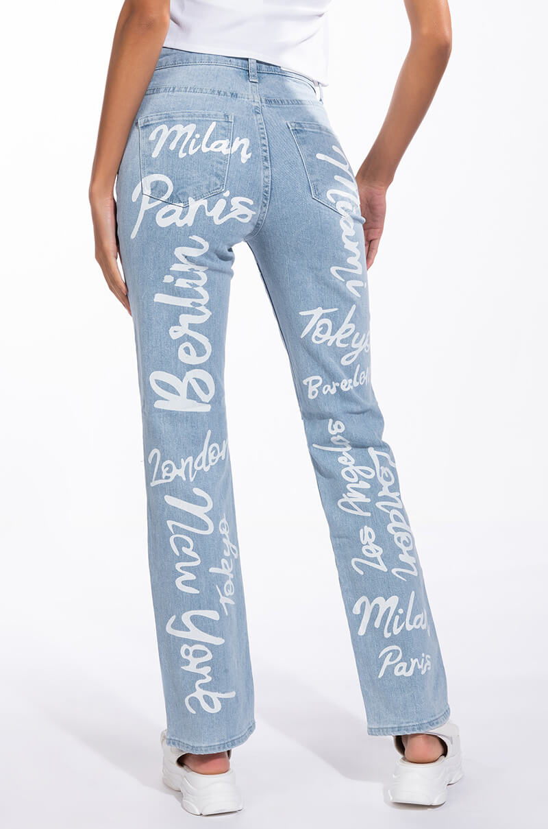 REPRESENT HIGH RISE STRAIGHT LEG JEAN