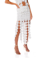 ROYALTY CIRCLE CUT OUT MAXI SKIRT